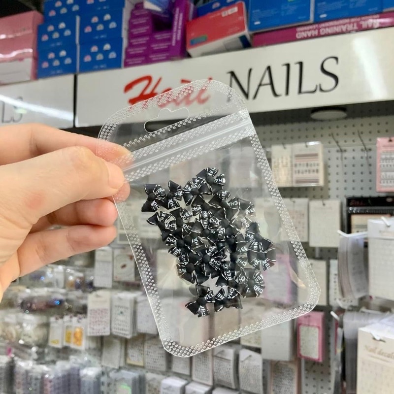 Nơ bột gắn móng nail