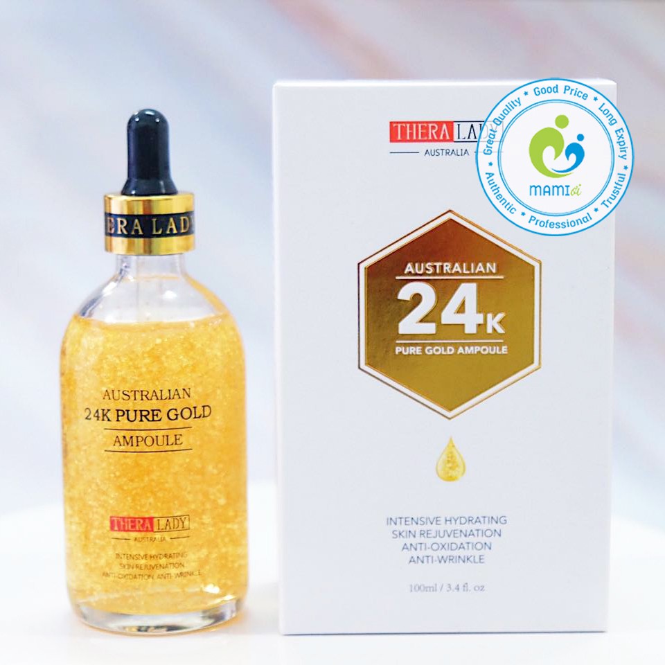 Serum vảy vàng (100ml) dưỡng da cho người trên 25 tuổi Thera Lady Australian 24k Pure Gold Ampoule, Úc