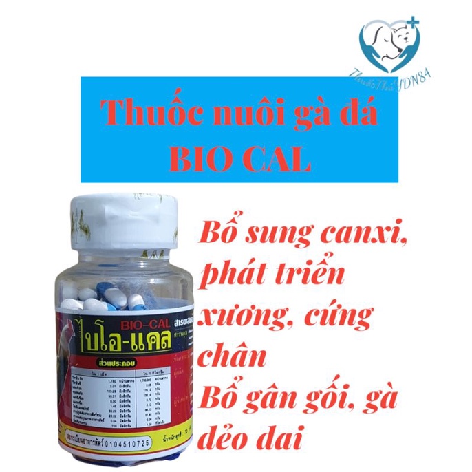HỘP 100 VIÊN NUÔI GÀ ĐÁ BIOCAL BỔ GÂN GỐI