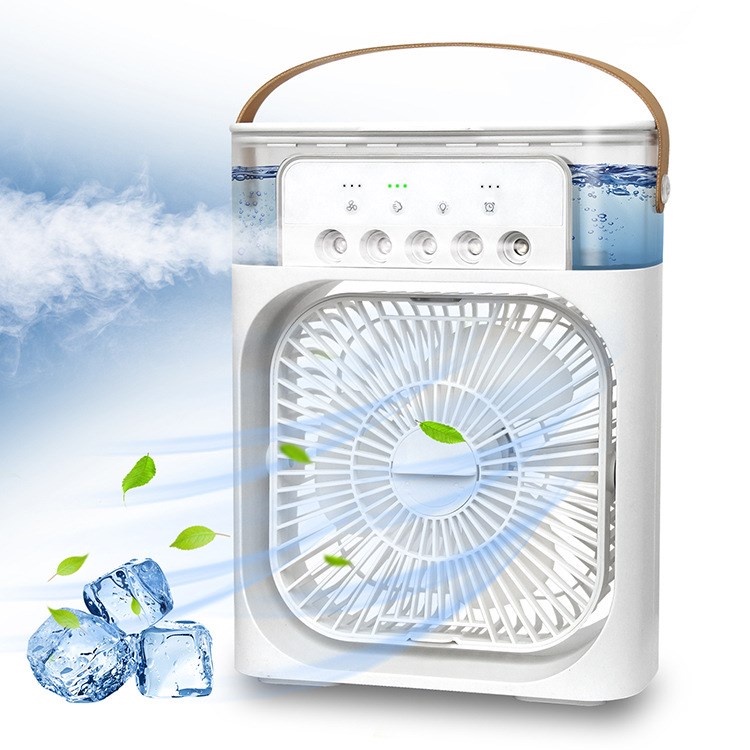 Quạt Điều Hòa Hơi Nước mini để bàn làm việc 7 chế độ đèn led