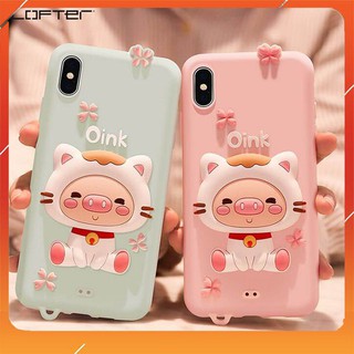 [QUÀ TẶNG KÈM] Ốp lưng điện thoại Iphone Lofter chống bẩn bằng silicon Oink (tặng kèm móc hình mèo)