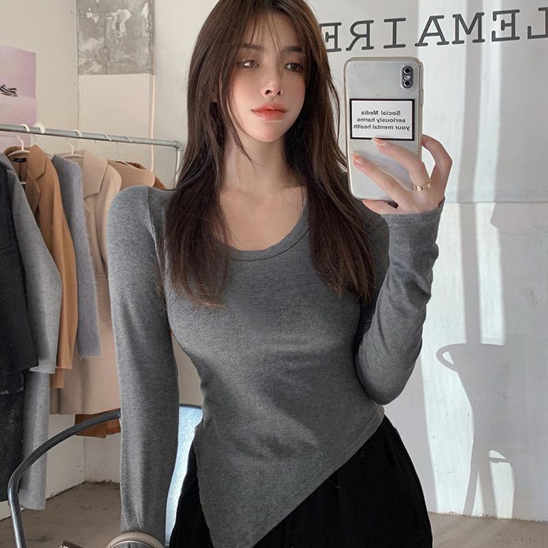 Áo kiểu tay dài màu sắc thanh lịch cho nữ