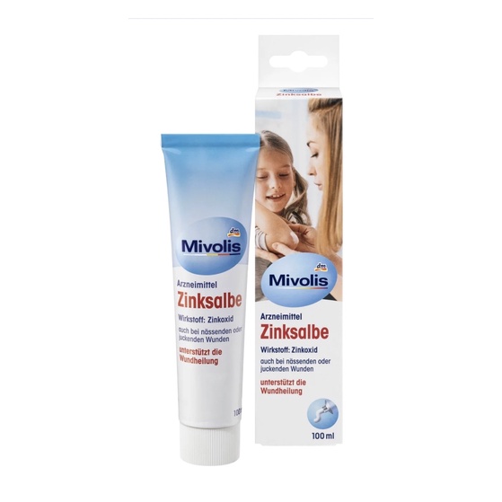 Kem mỡ kẽm hỗ trợ chữa lành vết thương Mivolis Zinksalbe 100ml