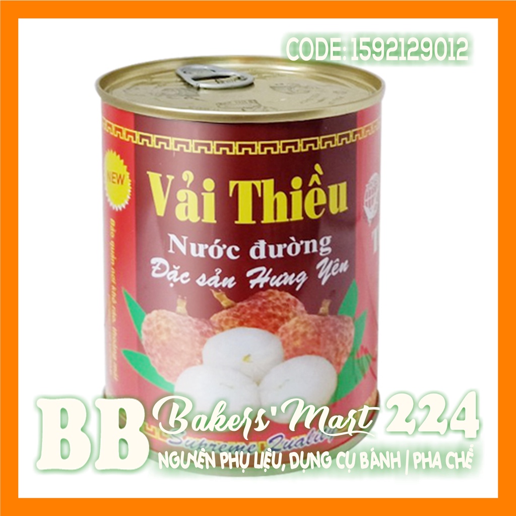 Vải thiều ngâm nước đường TIẾN VINH - Lon 565gr