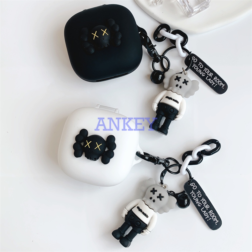 Beats Powerbeats Pro / Fit Pro / Studio Buds Vỏ Bảo Vệ Hộp Sạc Tai Nghe Bằng Silicon Mềm Chống Sốc Hình Kaws 3D Độc Đáo Kèm Móc