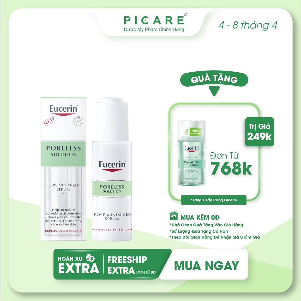 Tinh chất thu nhỏ lỗ chân lông Eucerin Poreless Solution Pore Minimizer Serum 30ml
