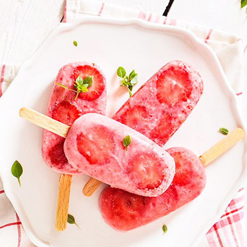 Khuôn silicon 8 lỗ làm que kem tiện dụng