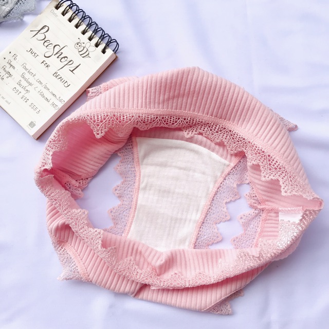 Quần lót nữ, quần cotton tăm nâng mông kháng khuẩn QC10