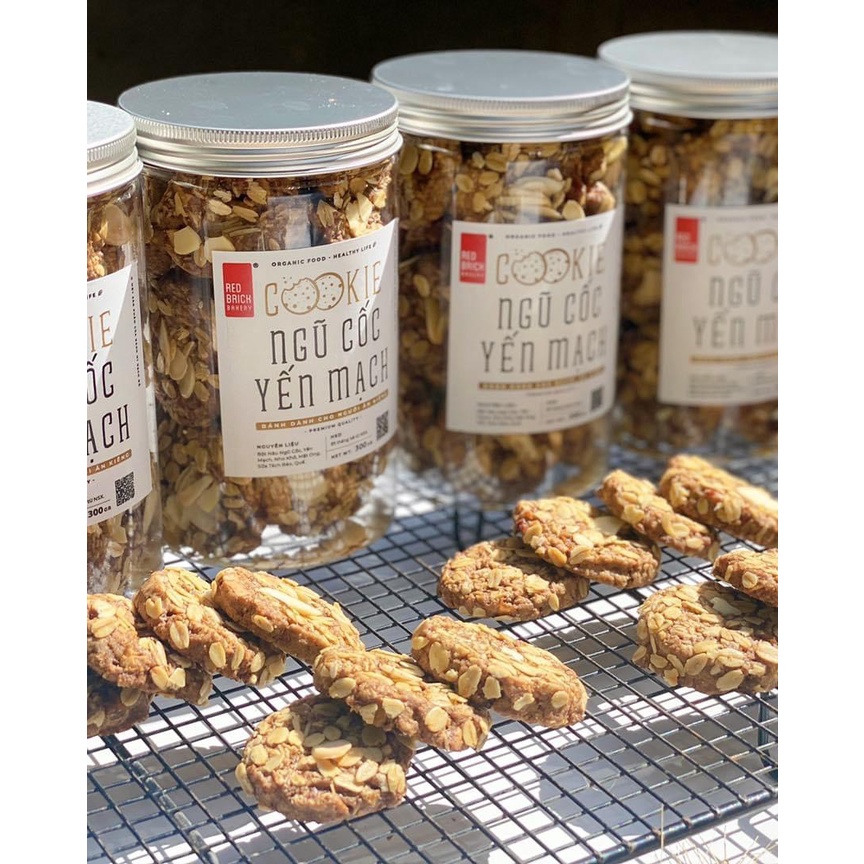 Cookie Ngũ Cốc Yến Mạch 300g Giàu Dinh Dưỡng Và Không Đường Không Bột Mì Ít Calo