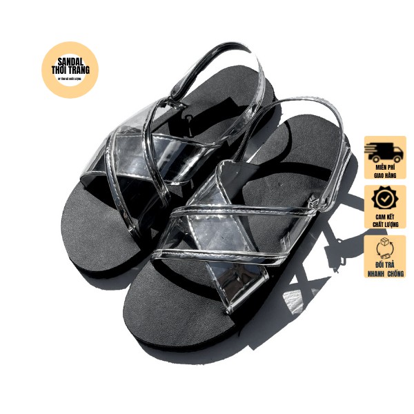 Giày sandal đi học nữ nam A9 bóng bạc xăng đan học sinh giá rẻ [ẢNH THẬT 100%]