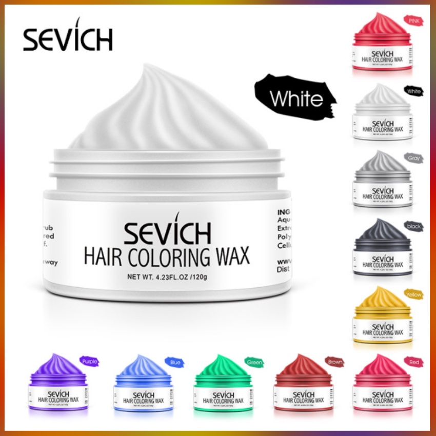 Sáp Vuốt Tóc Đổi Màu Tóc Trắng Tạm Thời SeVich 120Gr/Hộp
