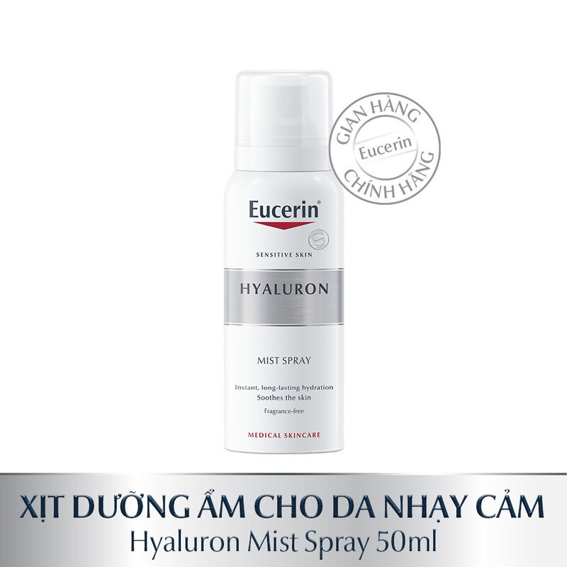 Eucerin Hyaluron Mist Spray - Xịt Khoáng Cho Da Nhạy Cảm (50 ml)