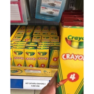 Hộp màu sáp crayons 4 cây