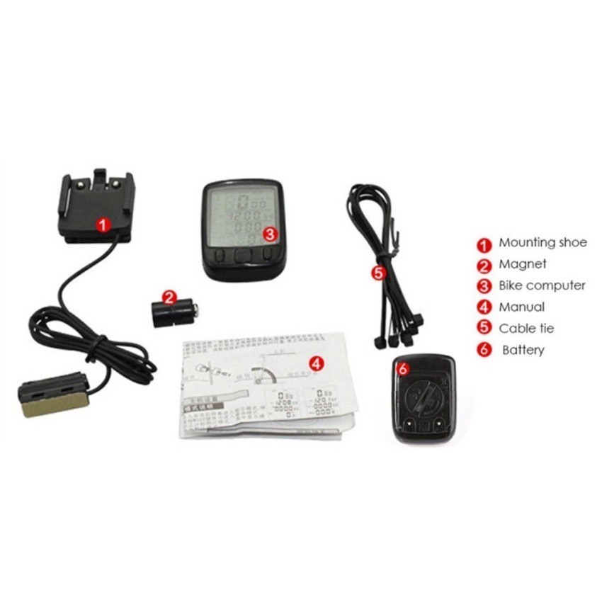 Đồng Hồ Đo Tốc Độ Xe Đạp Chống Nước Đa Năng Màn Hình LCD