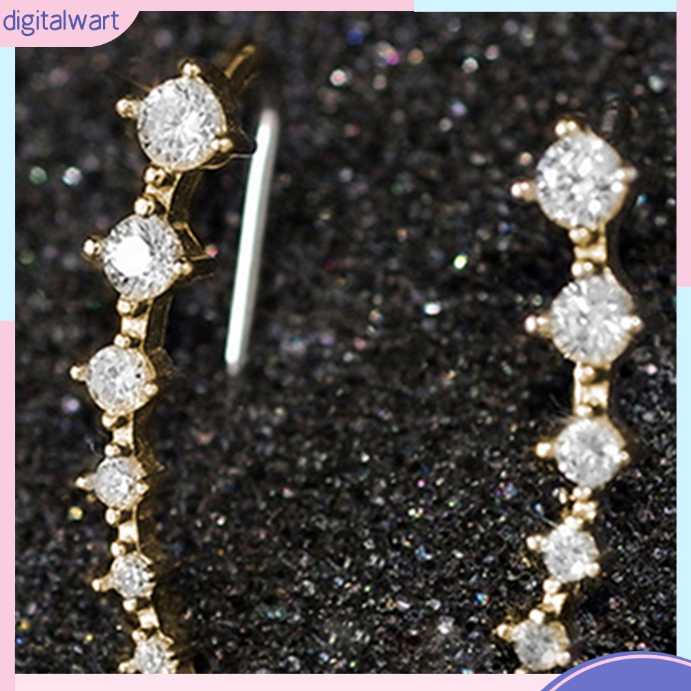 Khuyên kẹp vành tai đính đá thanh lịch dành cho nữ