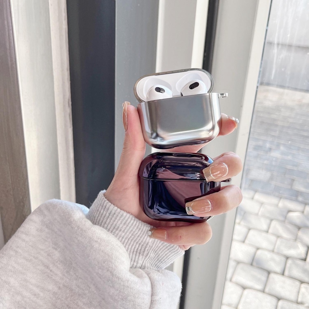 Vỏ Bảo Vệ Hộp Sạc Tai Nghe Bluetooth AirPods 1 2 PRO 3 2021 gen3 PRO 2 2022 Bằng PC Cứng Nhám Họa Tiết Đơn Giản