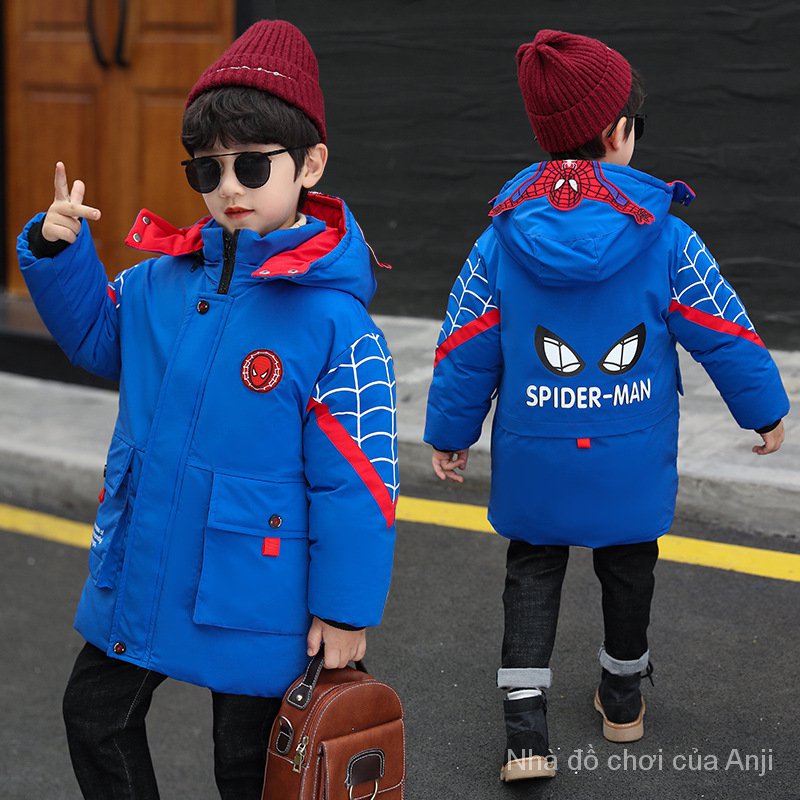 Boy Down Cotton Clothes Autumn And Winter Boy Children's Kids Winter Coat Spiderman Jacket