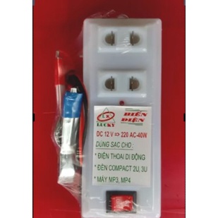BỘ INVERTER CHUYỂN ĐỔI ĐIỆN TỪ 12V LÊN 220V CÓ SẴN Ổ CẮM 40w