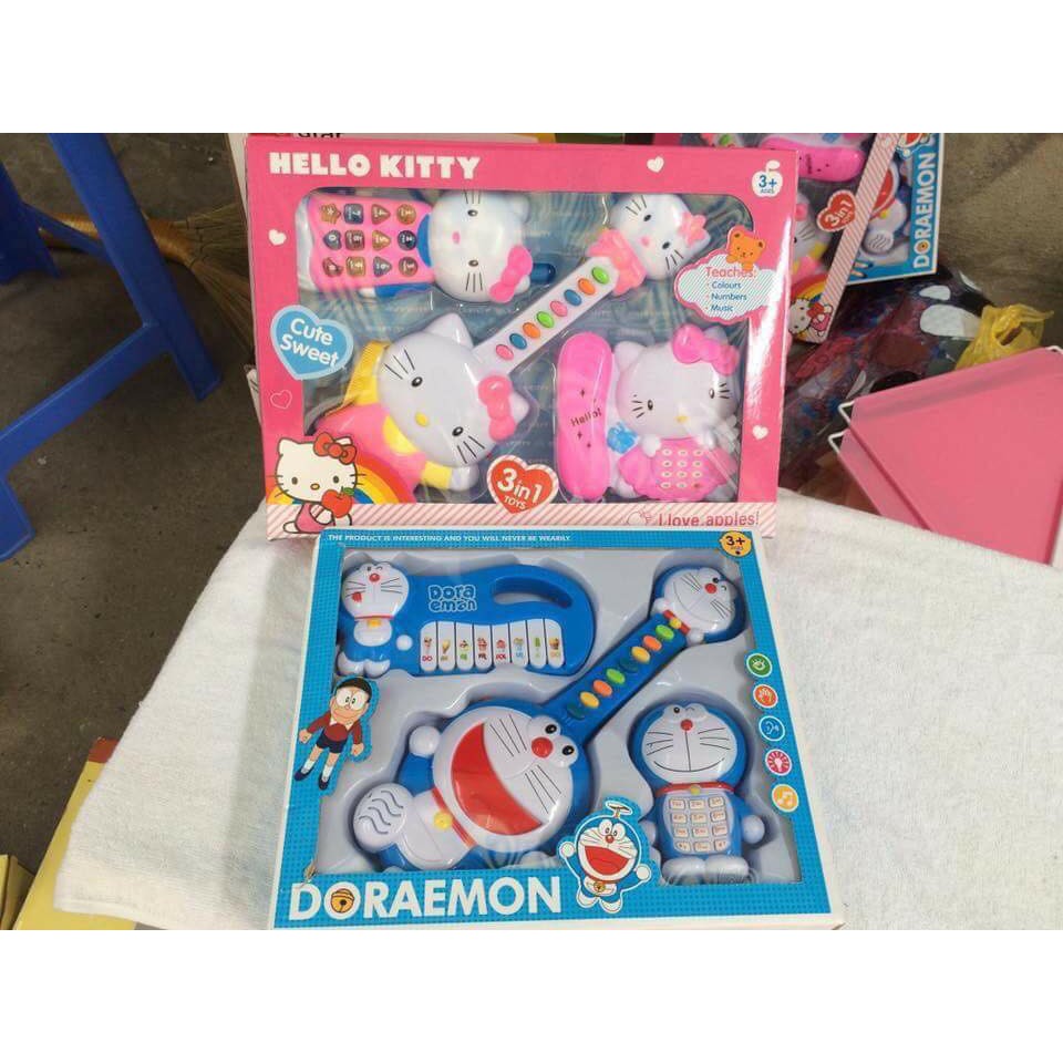 Bộ đàn Kitty, Doremon ( đồ chơi điện thoại +2 đàn)