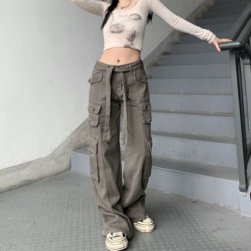 Quần Yếm Lưng Cao Ống Rộng Thời Trang Mùa Hè Cho Nữ