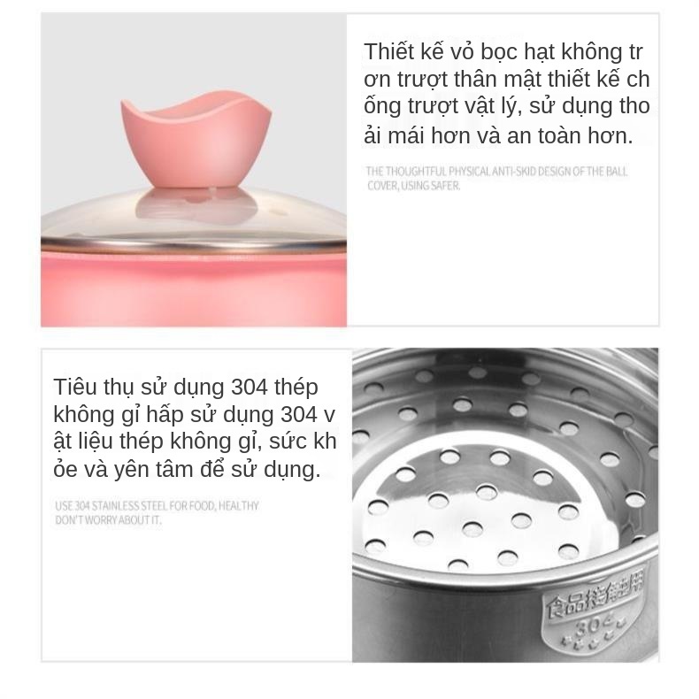 PNồi mới cho bé ăn dặm bổ sung chiên nấu lúa mì và gạo đá chống dính cháo trẻ em sữa nhỏ đa năng