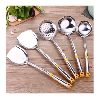 Bộ muôi inox cao cấp cán vàng