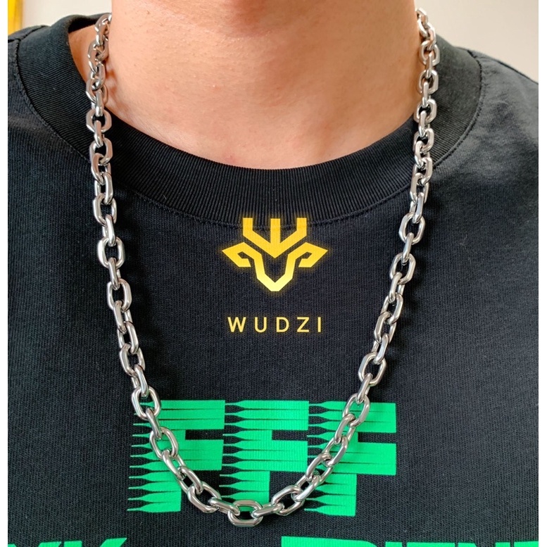 Dây Chuyền Thép Không Gỉ Dây Xích Oval Vát Cạnh 10mm Phụ Kiện Trang Sức Unisex Phong Cách Hiphop