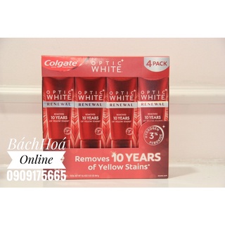 [HÀNG MỸ] Kem đánh răng Colgate Optic White Renewal (tuýt 116g) - Hàng Mới