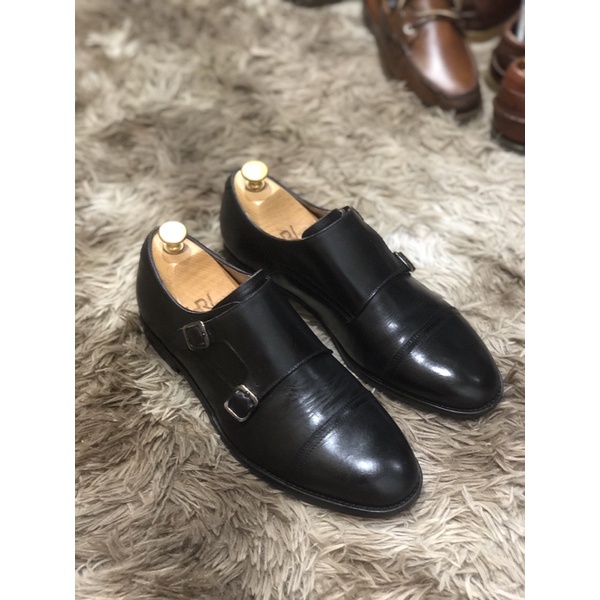 [TonaShoe] [Giày 2hand] [Size 40] Giày Tây Lười Kiểu Dáng Monstrap Màu Đen Sang Trọng