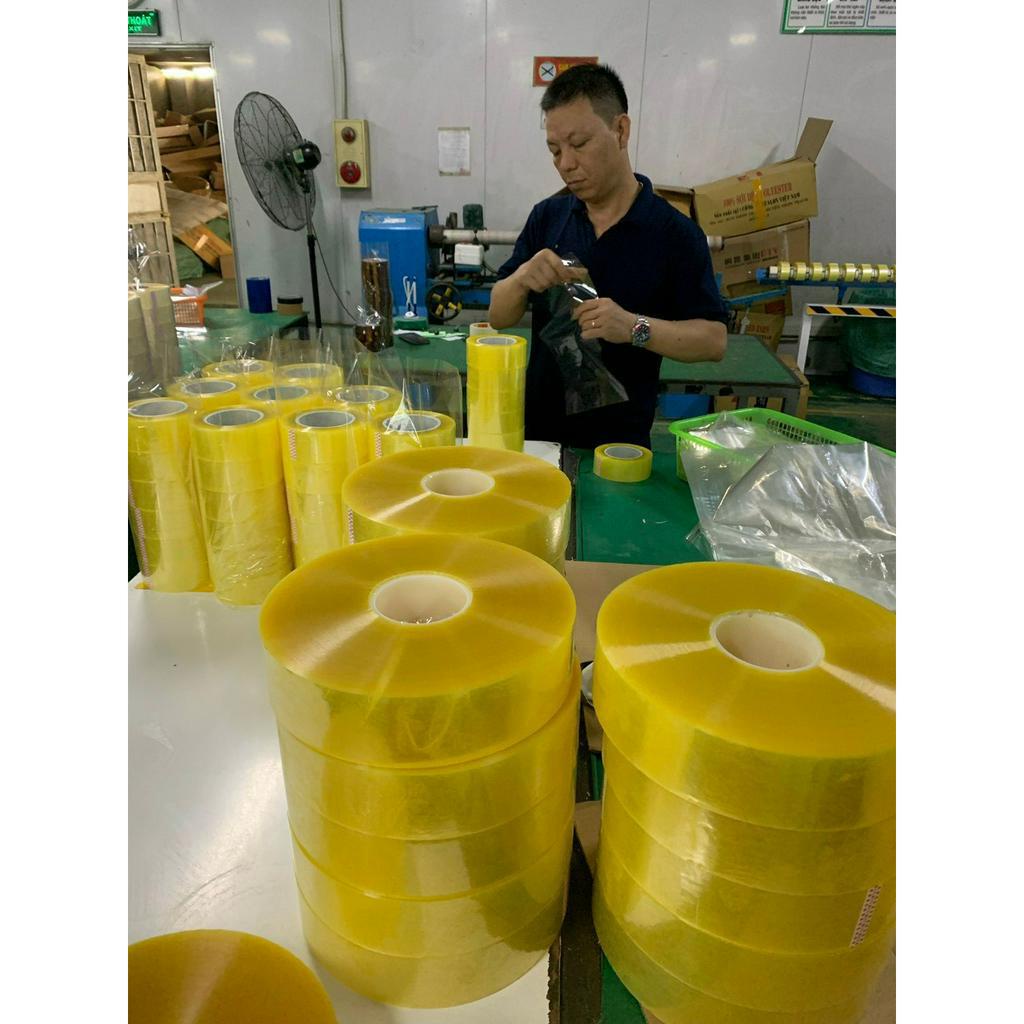 Xưởng sản xuất băng keo băng dính dán thùng đóng hàng, văn phòng phẩm kích thước 47mm*120y*43mic giá tốt