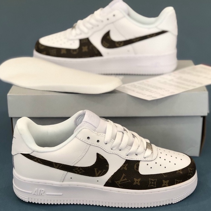 Giày Thể Thao sneaker nam nữ AF1 TRẮNG LV HÀNG SC bản mới cực đẹp