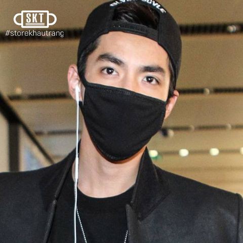 Khẩu Trang BAD BOY VẢI ĐEN TRƠN Hàn Quốc | Khẩu Trang Đen Chống Bụi | BigBuy360 - bigbuy360.vn