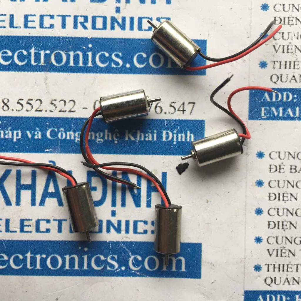 3 cái động cơ coreless 0610 DC3.7V 20000RPM, trục 0.8mm kde3485