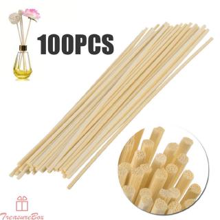 100pcs Straight Rattan Wood Stick Reed Fragrance Replacement Home Living Room Office Decorations Essential Oil Diffuser