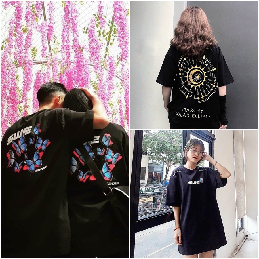 Áo thun tay lỡ form rộng unisex nam nữ mặc đều đẹp in hình 2 mặt hàng loại 1 bao đẹp