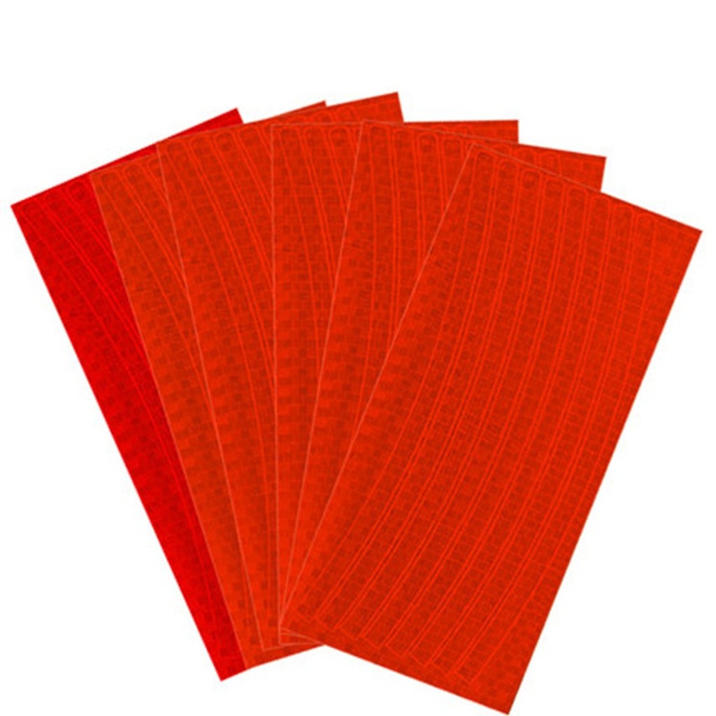 Bộ 6 Miếng Dán Phản Quang, Dạ Quang Dán Vành,Trang Trí Xe Đạp, Xe Máy (Mầu Ngẫu Nhiên)