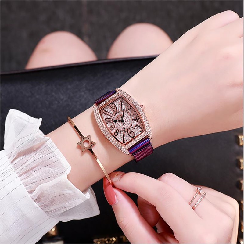 Thời Trang Đồng Hồ Quartz Nữ Đính Đá Sang Trọng