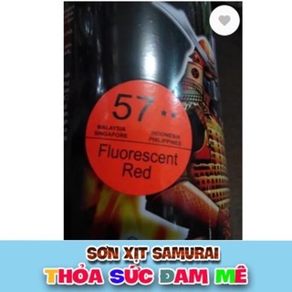 Sơn Sịt SAMURAI Màu Đỏ Huỳnh Quang 57