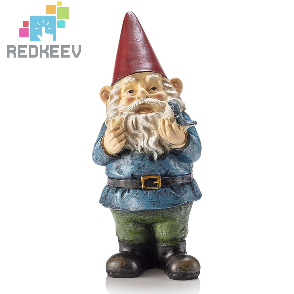 Tượng điêu khắc trang trí sân vườn hình chú lùn đỏ