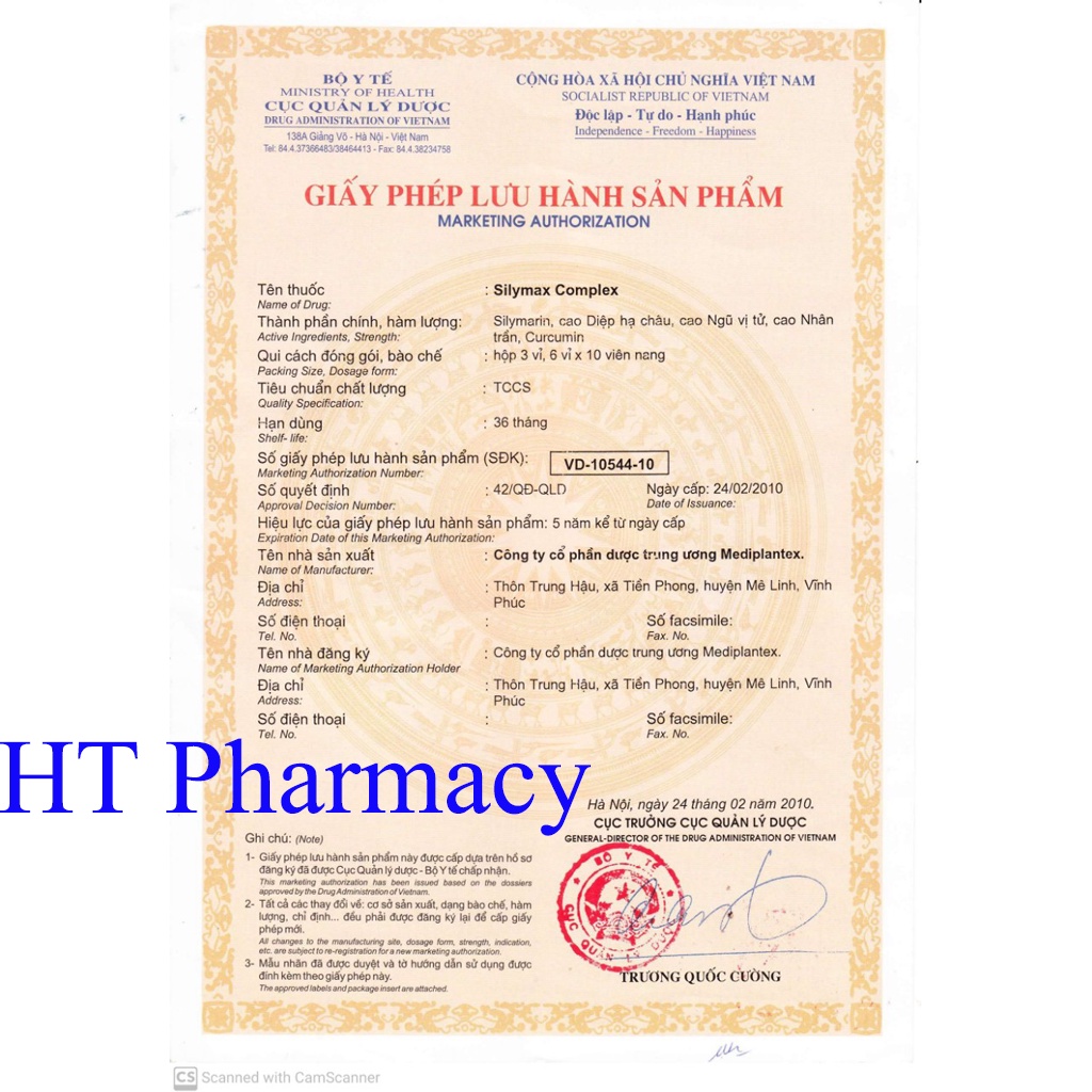 Giải độc gan Silymax Complex , Silymax F, mát gan, bổ gan