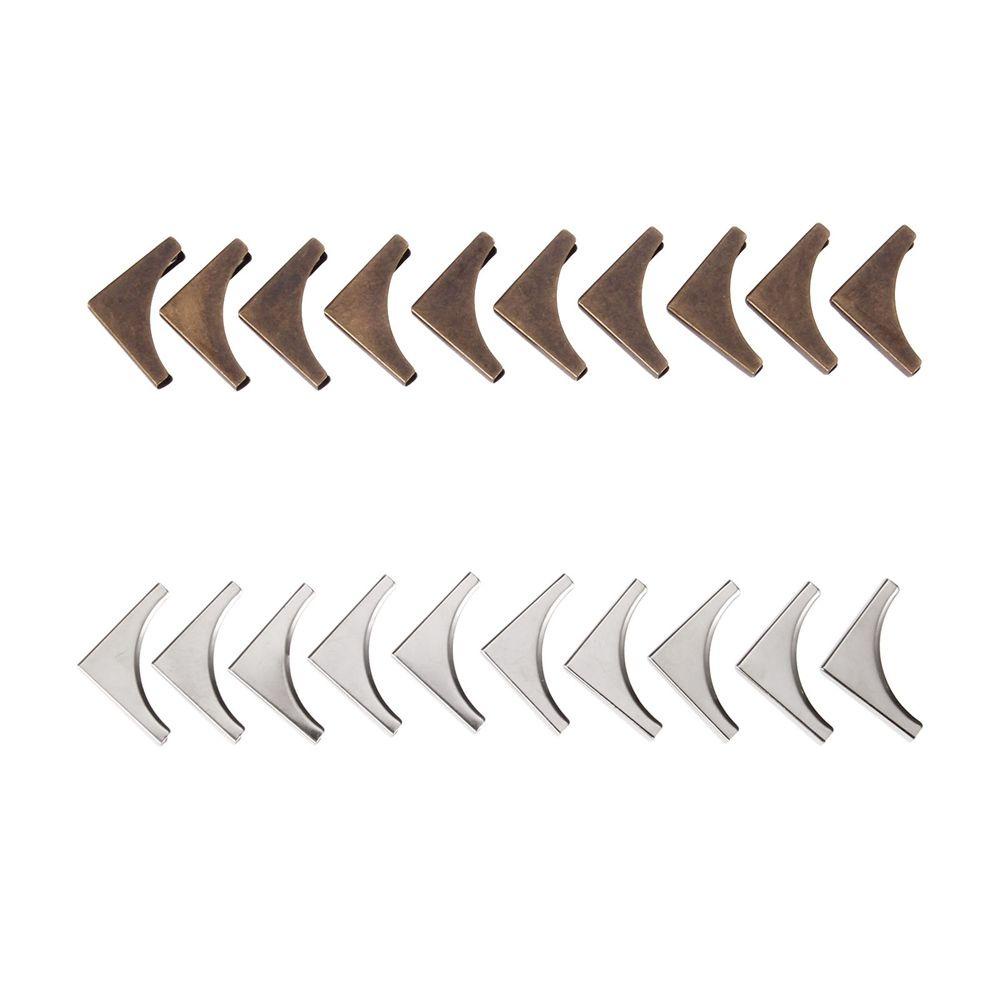 YIYU TYLER1 20Pcs Scrapbooking Albums Antique Bronze Menus Folders Book Corner Protectors Guard Edge Cover Metal Crafts Book Jewelry Box Furniture Hardware DIY Ornament Corner Brackets/Multicolor