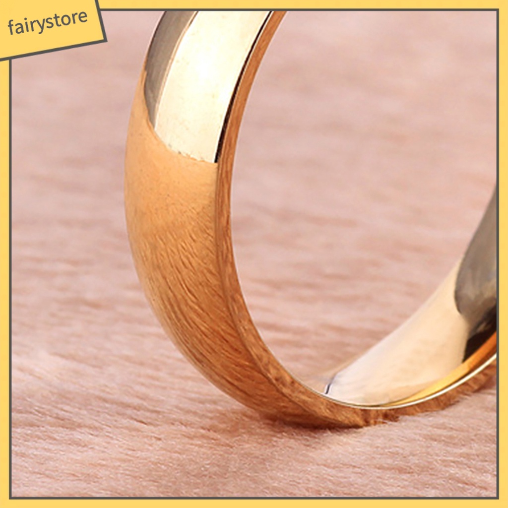 Nhẫn Chất Liệu Thép Titan Thiết Kế Đơn Giản Cho Cặp Đôi