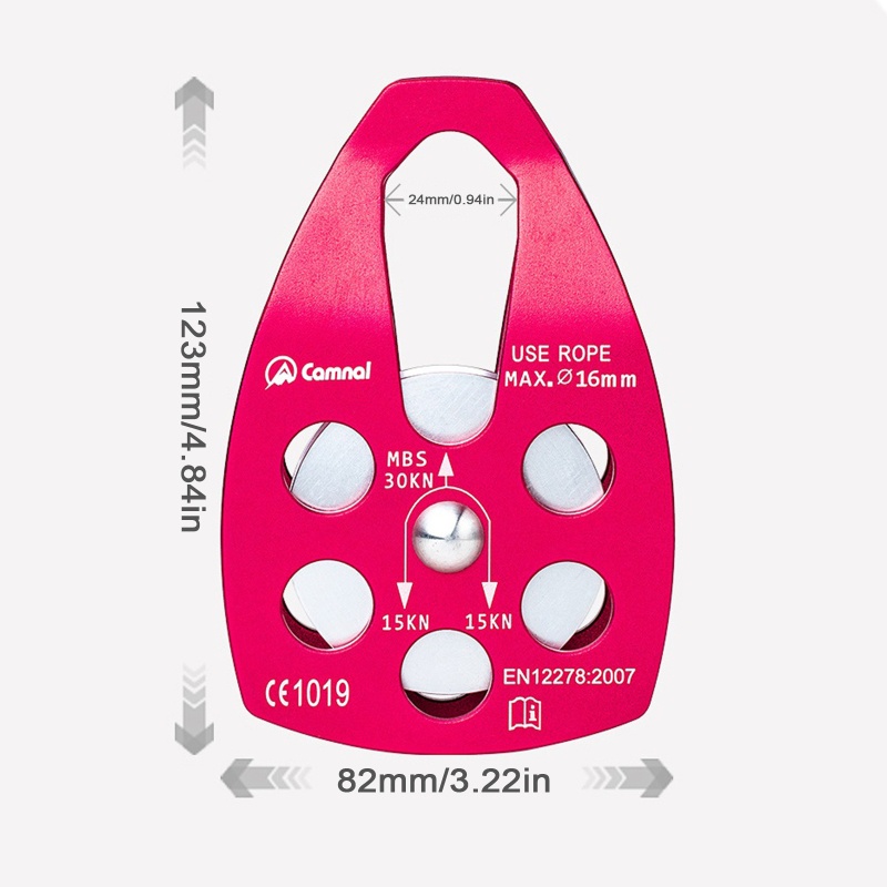 Ròng Rọc Nhôm 30KN Chuyên Dụng Cho Leo Núi / Cứu Hộ Di Động