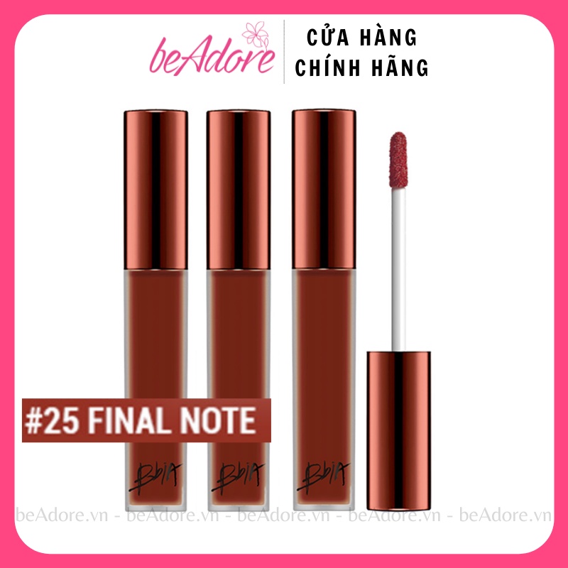 Son Kem Lì Bbia Last Velvet Lip Tint - 25 Final Note (Màu đỏ nâu đất)