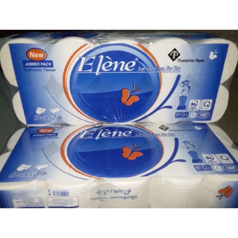 [ Chạy doanh số ] Giấy Vệ Sinh Elene 3 lớp 10 cuộn không lõi khối lượng 1,8kg