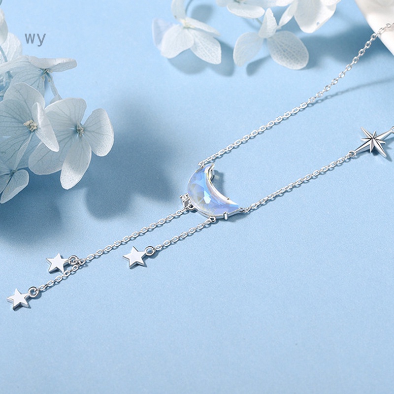 Vòng cổ Mặt Ngôi Sao Và Mặt Trăng Đính Đá Thời Trang Mới