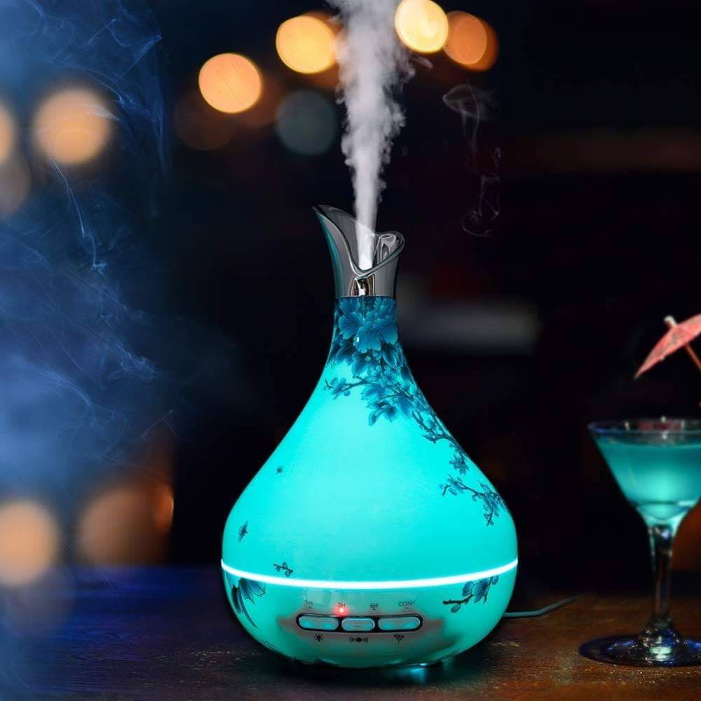 Máy Xông Tinh Dầu Có Cảm Biến Người Thông Minh Hoa Phú Quý (Thế Hệ Mới) Trang Trí Cao Cấp Khuếch Tán Phun Sương Tinh Dầu