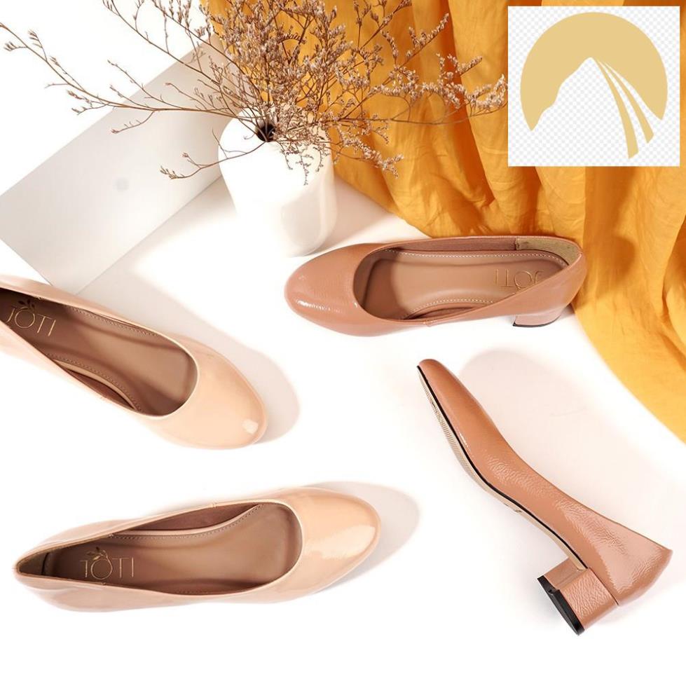 JOTI Giày Công Sở Nữ Jeanne 3191VN4 2021 - Mũi Tròn Gót Trụ Thấp 3cm - Mang Đi Làm Dạo Phố Dự Tiệc