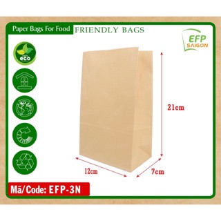 200 túi gà rán , khoai lắc đáy 12*7cm cao 21cm