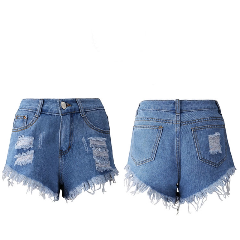 Quần Short Jeans Nữ Đi Biển Dáng Rộng Gợi Cảm